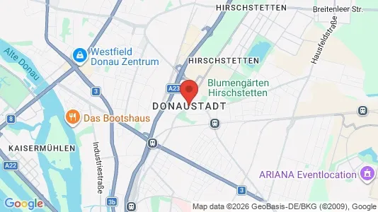 Apartments for rent i Vienna Donaustadt - kort over placeringen