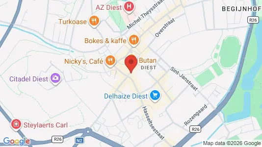 Apartments for rent i Diest - kort over placeringen