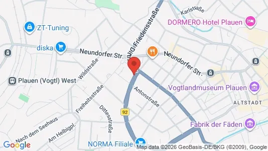 Apartments for rent i Vogtlandkreis - kort over placeringen