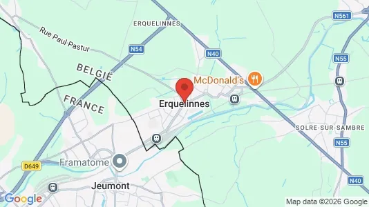 Houses for rent i Erquelinnes - kort over placeringen