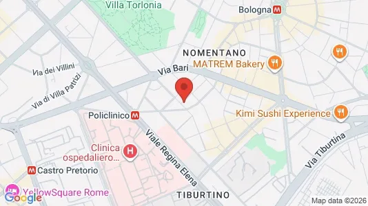 Apartments for rent i Roma Municipio II – Parioli/Nomentano - kort over placeringen