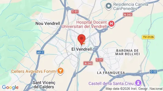 Houses for rent i El Vendrell - kort over placeringen