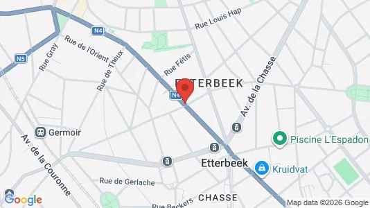 Apartments for rent i Brussels Etterbeek - kort over placeringen