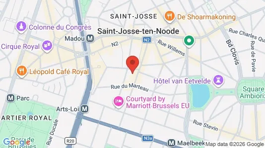 Apartments for rent i Brussels Sint-Joost-ten-Node - kort over placeringen