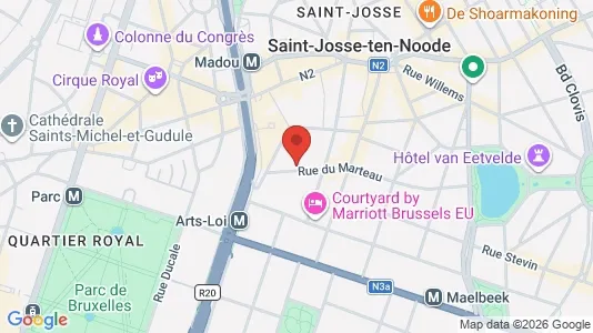 Apartments for rent i Brussels Sint-Joost-ten-Node - kort over placeringen