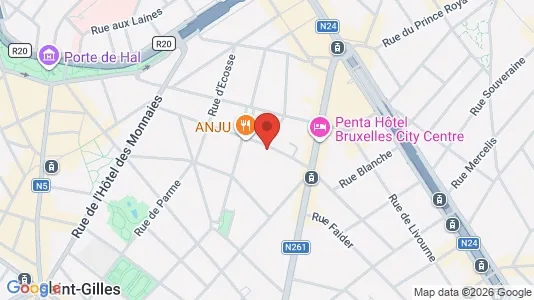 Apartments for rent i Brussels Sint-Gillis - kort over placeringen