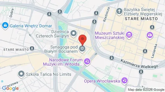 Rooms for rent i Wrocław - kort over placeringen