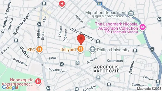 Apartments for rent i Nicosia Lefkosia - kort over placeringen