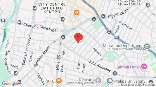 Apartments for rent i Nicosia Lefkosia - kort over placeringen