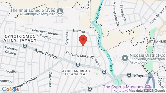 Apartments for rent i Nicosia Agios Dometios - kort over placeringen