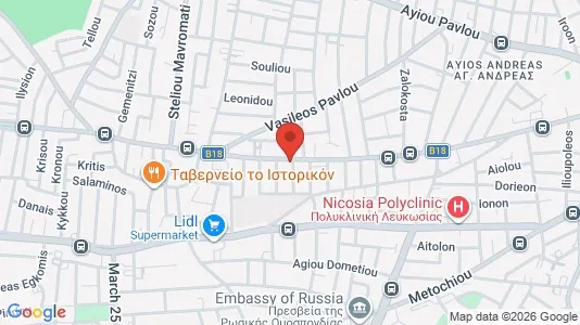 Apartments for rent i Nicosia Agios Dometios - kort over placeringen