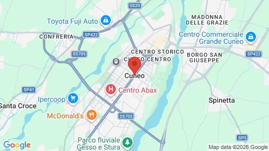 Apartments for rent i Cuneo - kort over placeringen