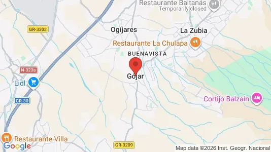 Houses for rent i Gójar - kort over placeringen