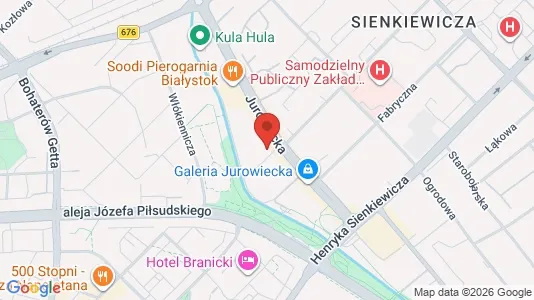 Apartments for rent i Białystok - kort over placeringen