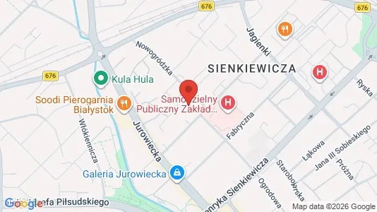 Apartments for rent i Białystok - kort over placeringen