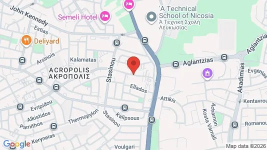 Apartments for rent i Nicosia Strovolos - kort over placeringen