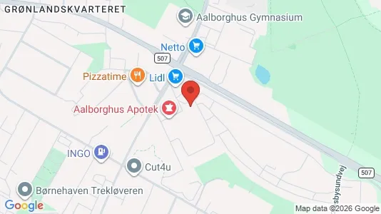 Apartments for rent i Aalborg SØ - kort over placeringen