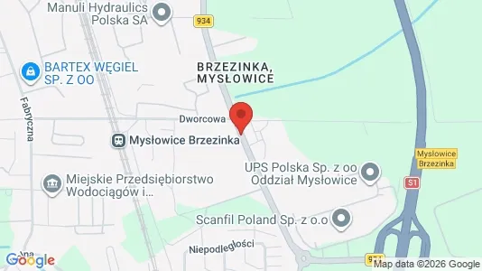 Apartments for rent i Mysłowice - kort over placeringen