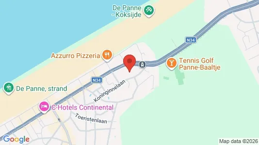 Apartments for rent i De Panne - kort over placeringen