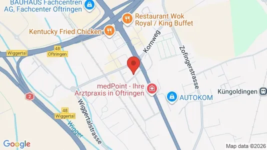 Apartments for rent i Zofingen - kort over placeringen