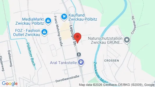 Apartments for rent i Zwickau - kort over placeringen
