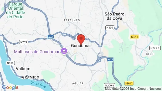 Apartments for rent i Gondomar - kort over placeringen