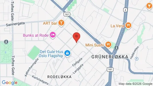 Apartments for rent i Oslo Grünerløkka - kort over placeringen