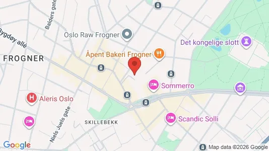 Apartments for rent i Oslo Frogner - kort over placeringen