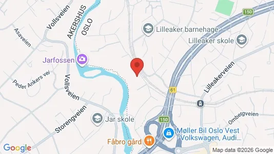 Rooms for rent i Oslo Ullern - kort over placeringen
