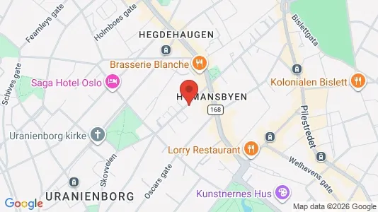 Rooms for rent i Oslo Frogner - kort over placeringen