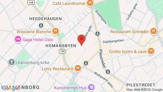 Rooms for rent i Oslo Frogner - kort over placeringen