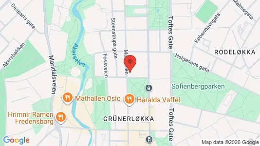Apartments for rent i Oslo Grünerløkka - kort over placeringen