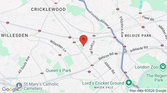 Apartments for rent i London NW6 - kort over placeringen