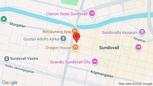 Apartments for rent i Sundsvall - kort over placeringen