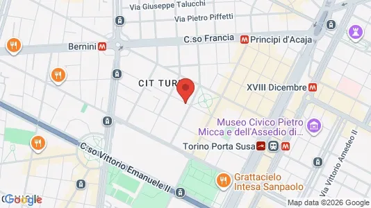 Apartments for rent i Turin - kort over placeringen