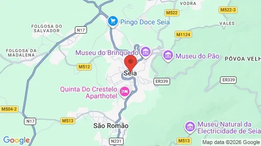 Apartments for rent i Seia - kort over placeringen