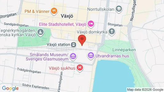 Apartments for rent i Växjö - kort over placeringen