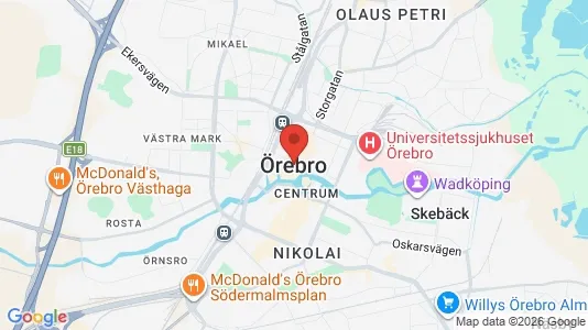 Apartments for rent i Örebro - kort over placeringen