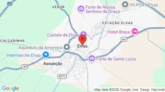 Apartments for rent i Elvas - kort over placeringen