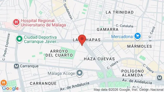 Apartments for rent i Málaga - kort over placeringen