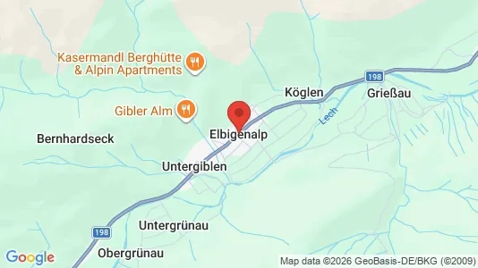Apartments for rent i Elbigenalp - kort over placeringen