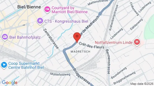 Apartments for rent i Biel - kort over placeringen