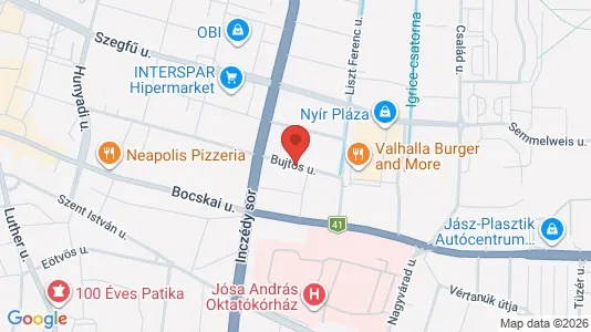 Apartments for rent i Nyíregyházai - kort over placeringen