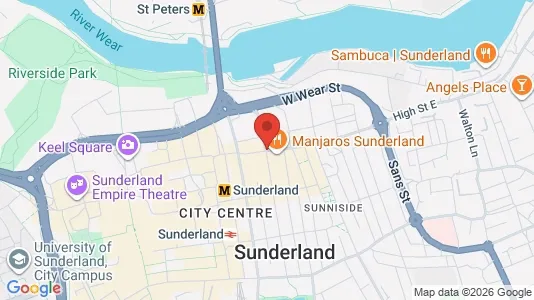 Apartments for rent i Sunderland - Tyne and Wear - kort over placeringen
