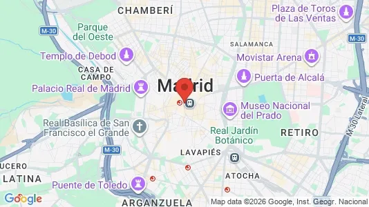 Apartments for rent i Madrid Centro - kort over placeringen