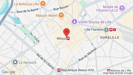 Apartments for rent i Lille - kort over placeringen
