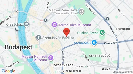 Apartments for rent i Budapest Erzsébetváros - kort over placeringen