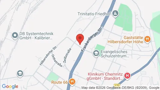Apartments for rent i Chemnitz - kort over placeringen