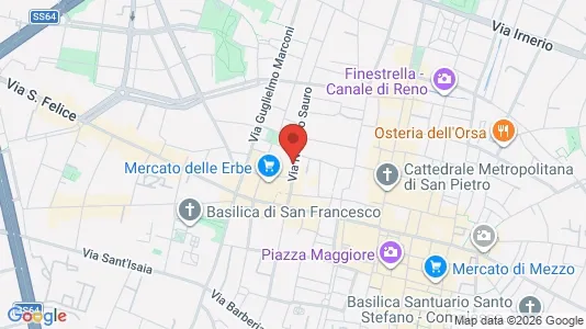 Apartments for rent i Bologna - kort over placeringen