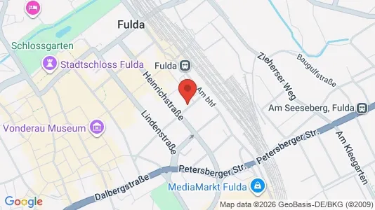 Apartments for rent i Fulda - kort over placeringen